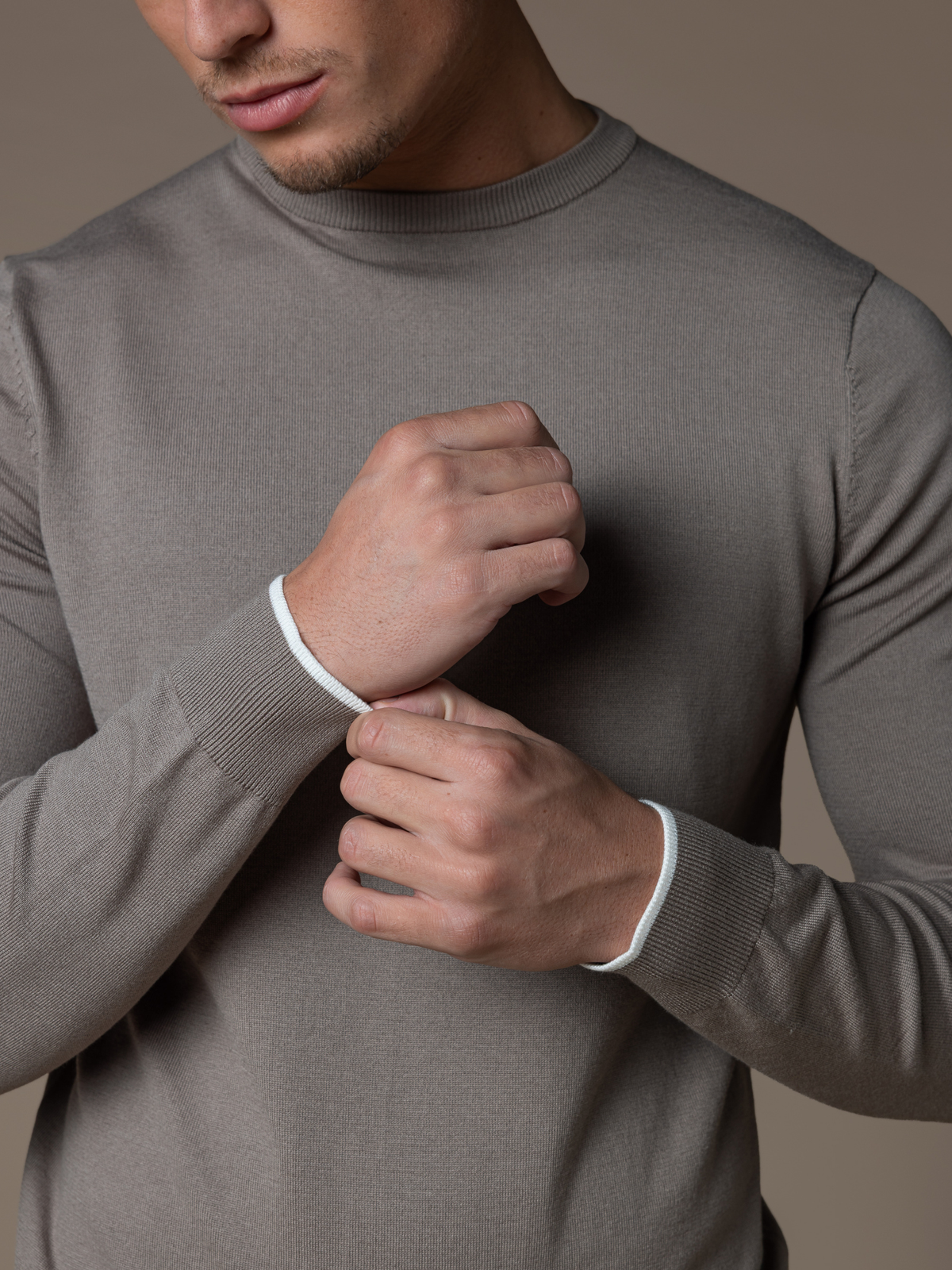 Lino Knit Crewneck - Taupe