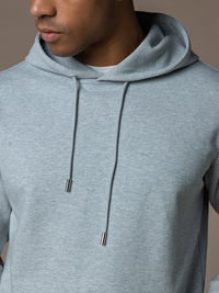 Essential Interlock Flow Hoodie - Cloud Grey