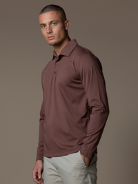 Lux Longsleeve Polo - Maroon