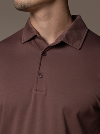 Lux Longsleeve Polo - Maroon