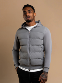 Hybrid Quilted Windbreaker - Grey