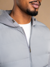 Hybrid Quilted Windbreaker - Grey