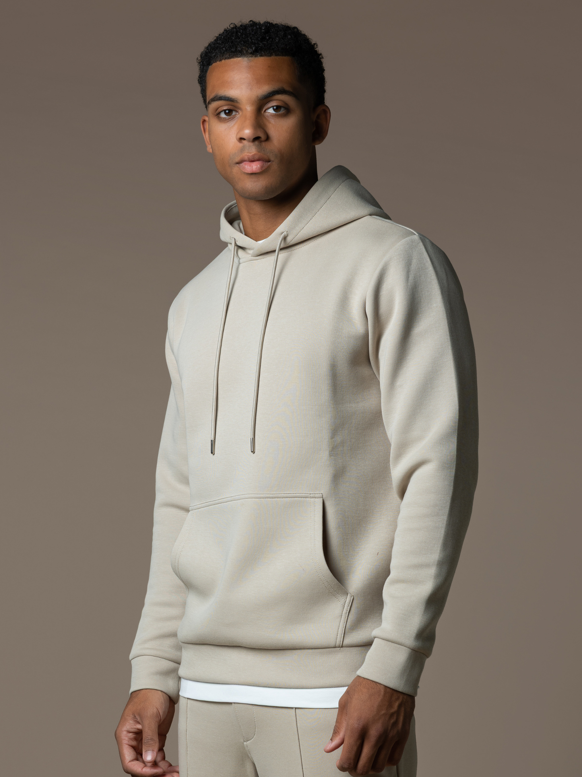 Essential Interlock Hoodie - Beige