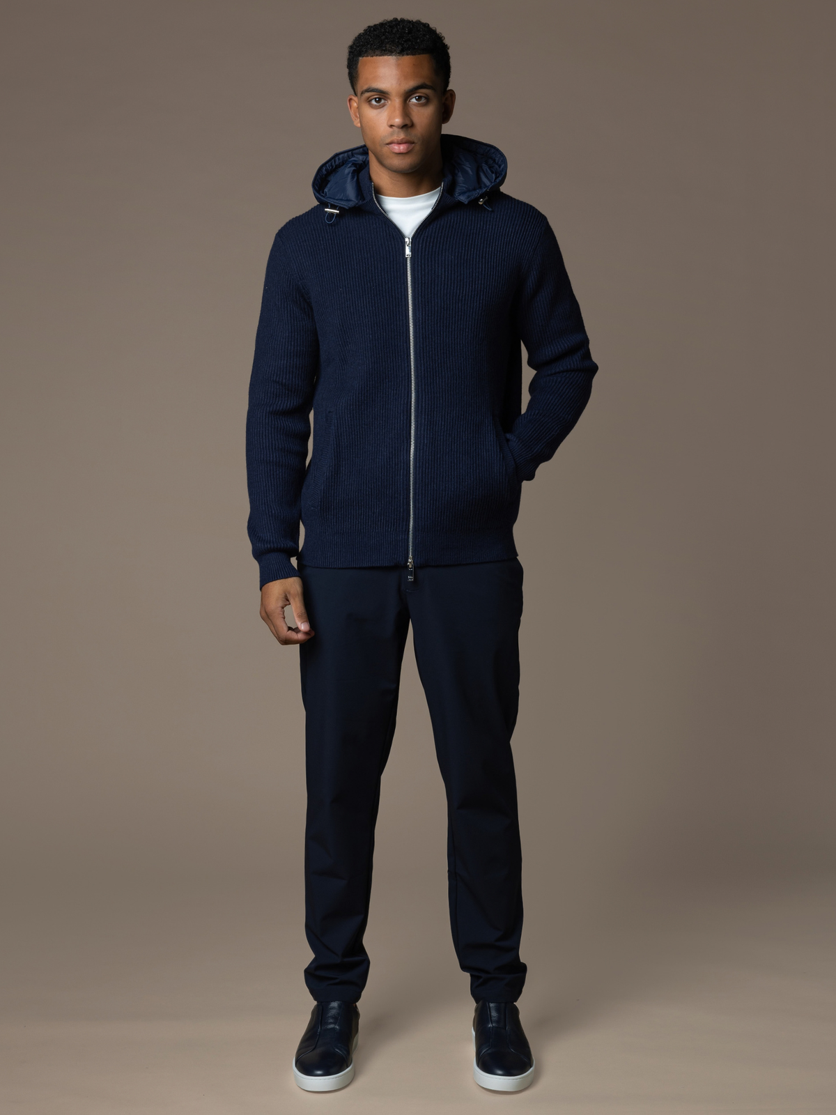 Hybrid Rib Jacket - Navy