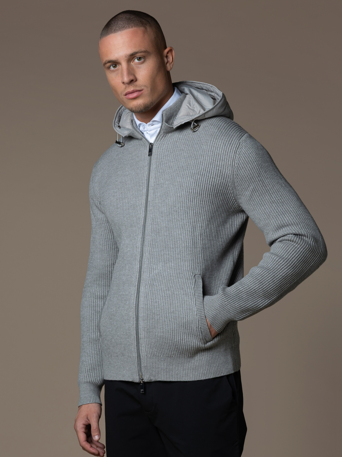 Hybrid Rib Jacket - Grey