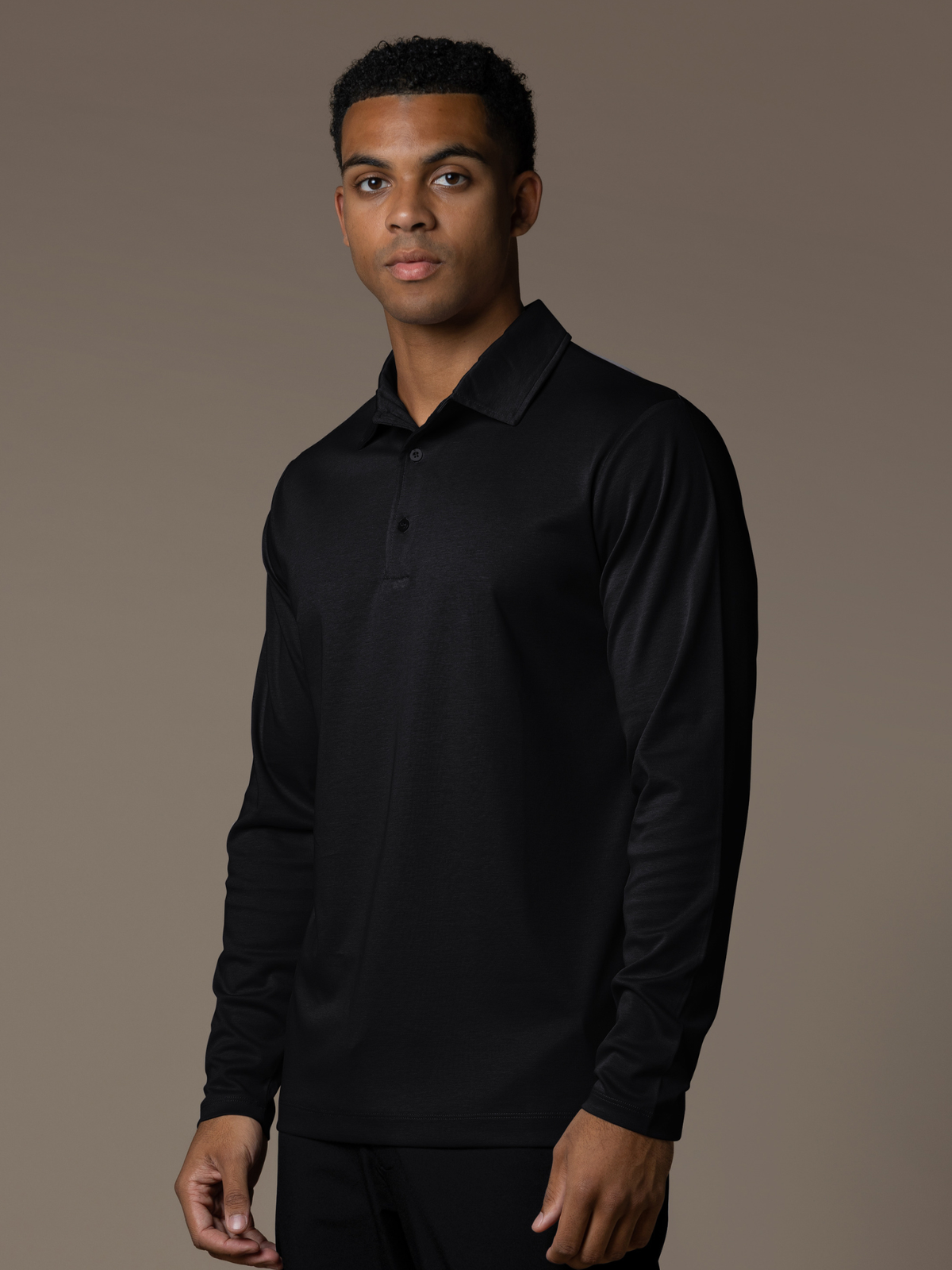 Lux Longsleeve Polo - Black
