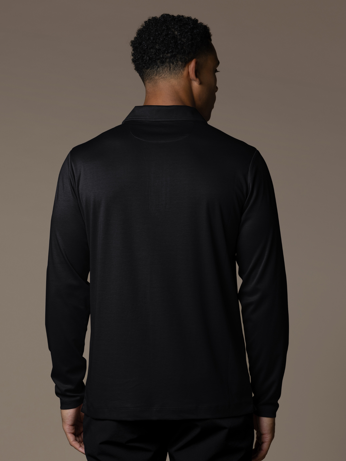 Lux Longsleeve Polo - Black