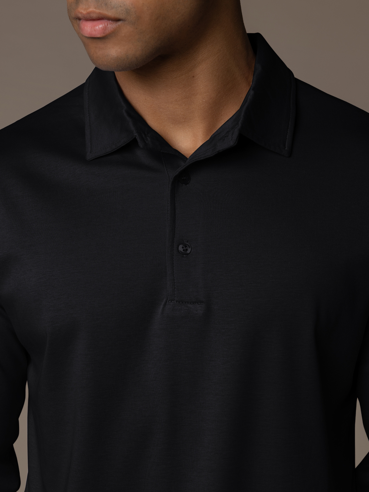 Lux Longsleeve Polo - Black