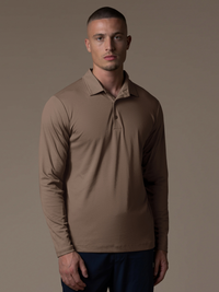 Lux Longsleeve Polo - Mocca