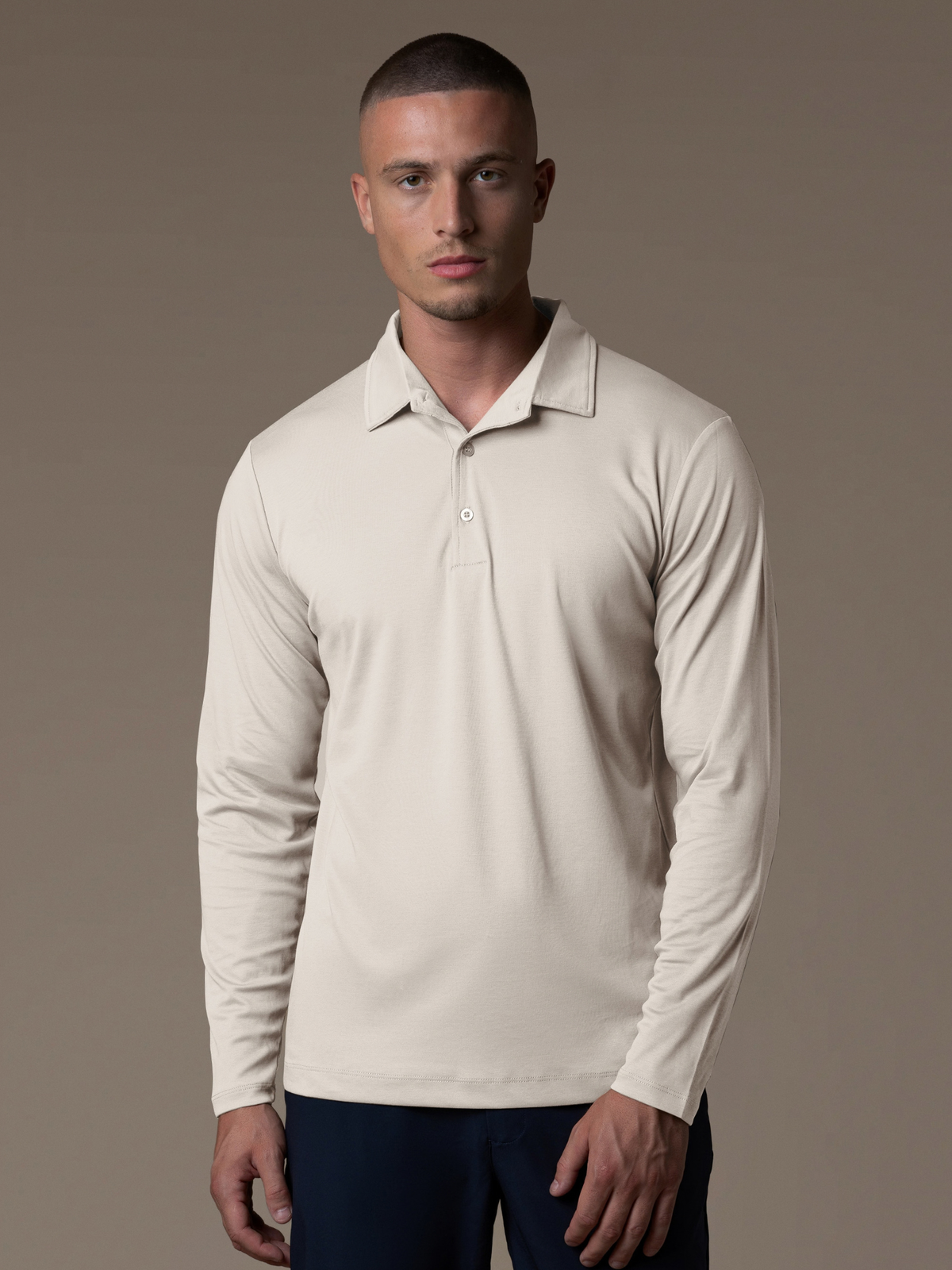 Lux Longsleeve Polo - Beige