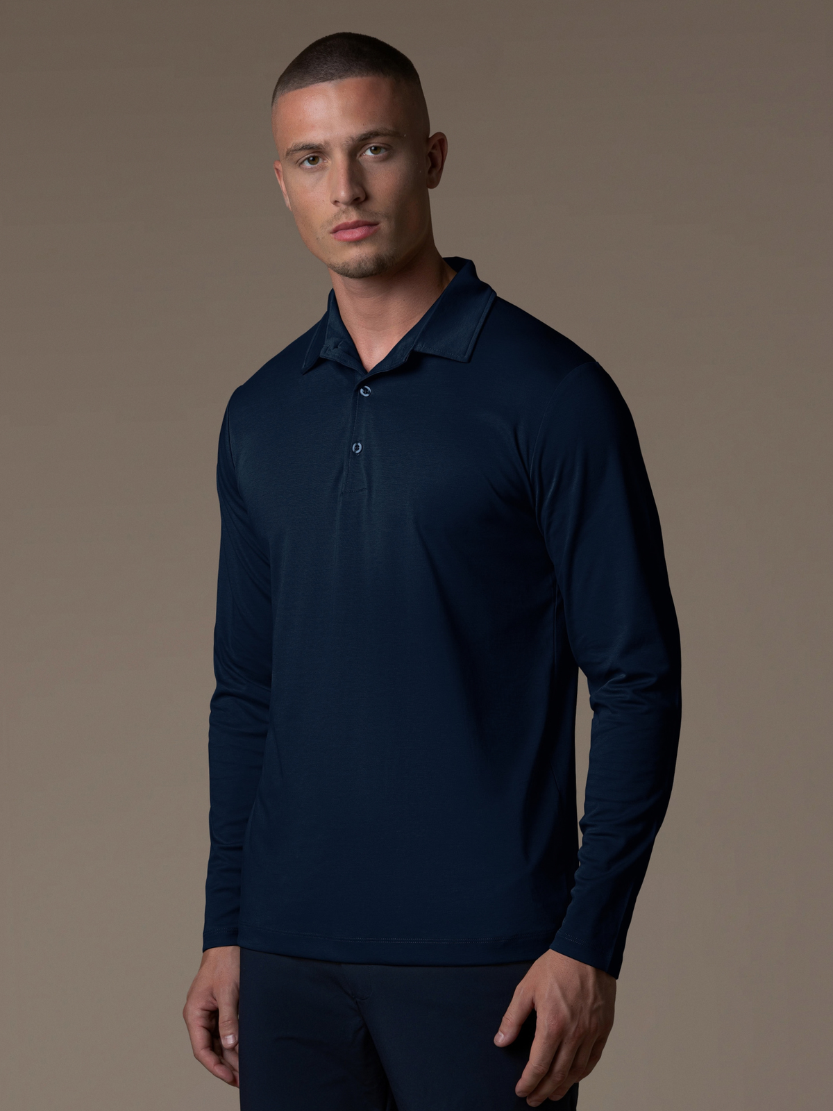 Lux Longsleeve Polo - Navy