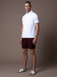 Zip Swim Short - Burgundy