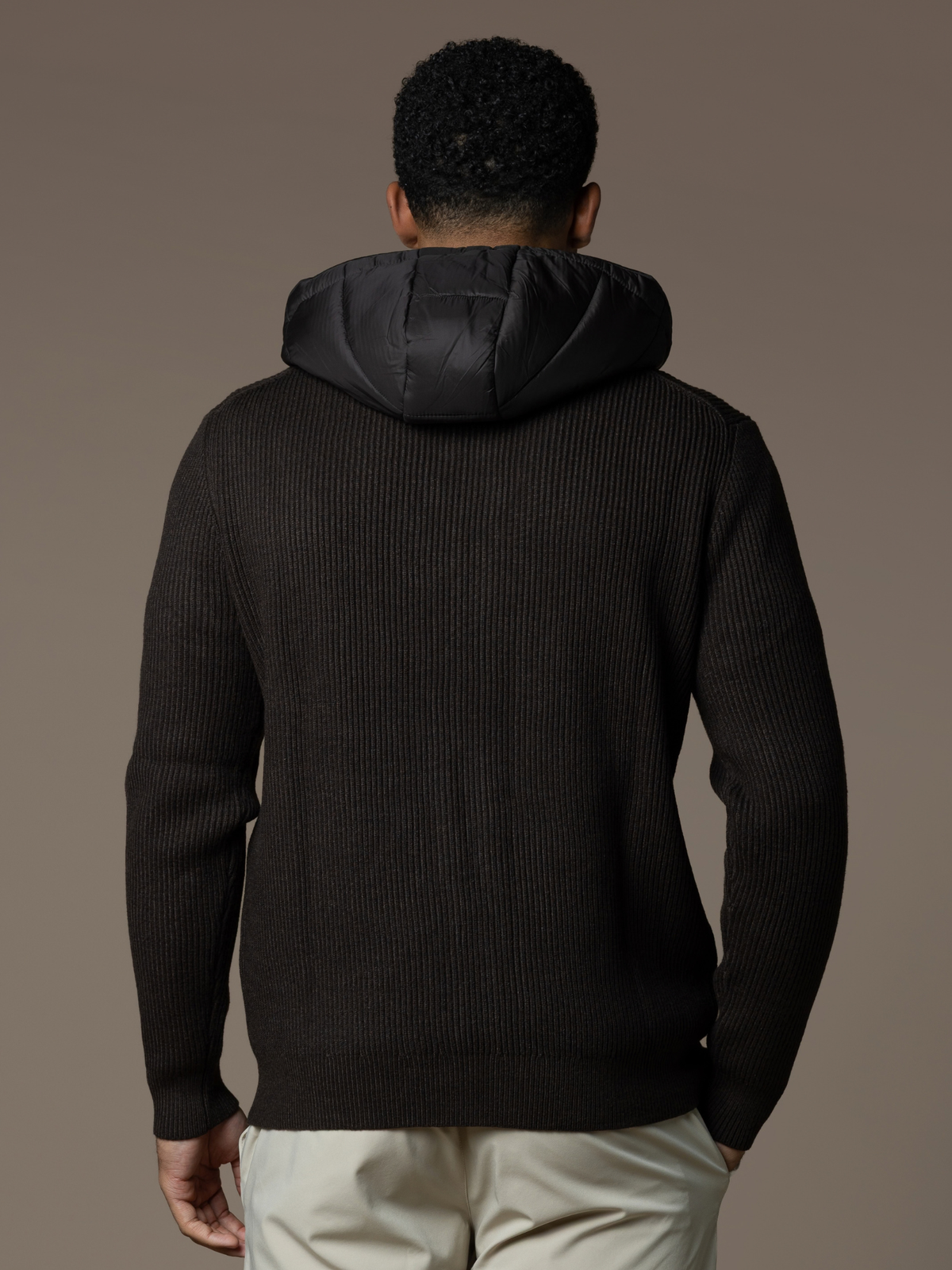 Hybrid Rib Jacket - Brown