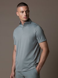 Tech Zipper Polo - Grey