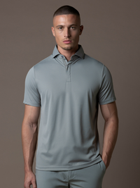 Tech Zipper Polo - Grey