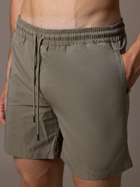 Zip Swim Short - Taupe