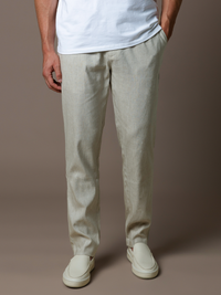 Linen Trousers - Beige