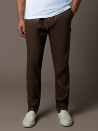 Linen Trousers - Brown