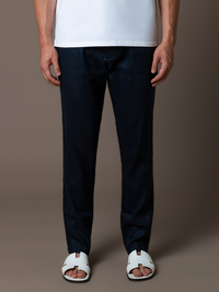 Linen Trousers - Navy