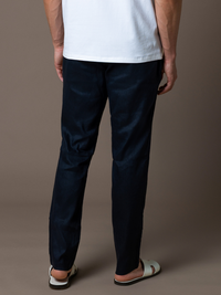 Linen Trousers - Navy