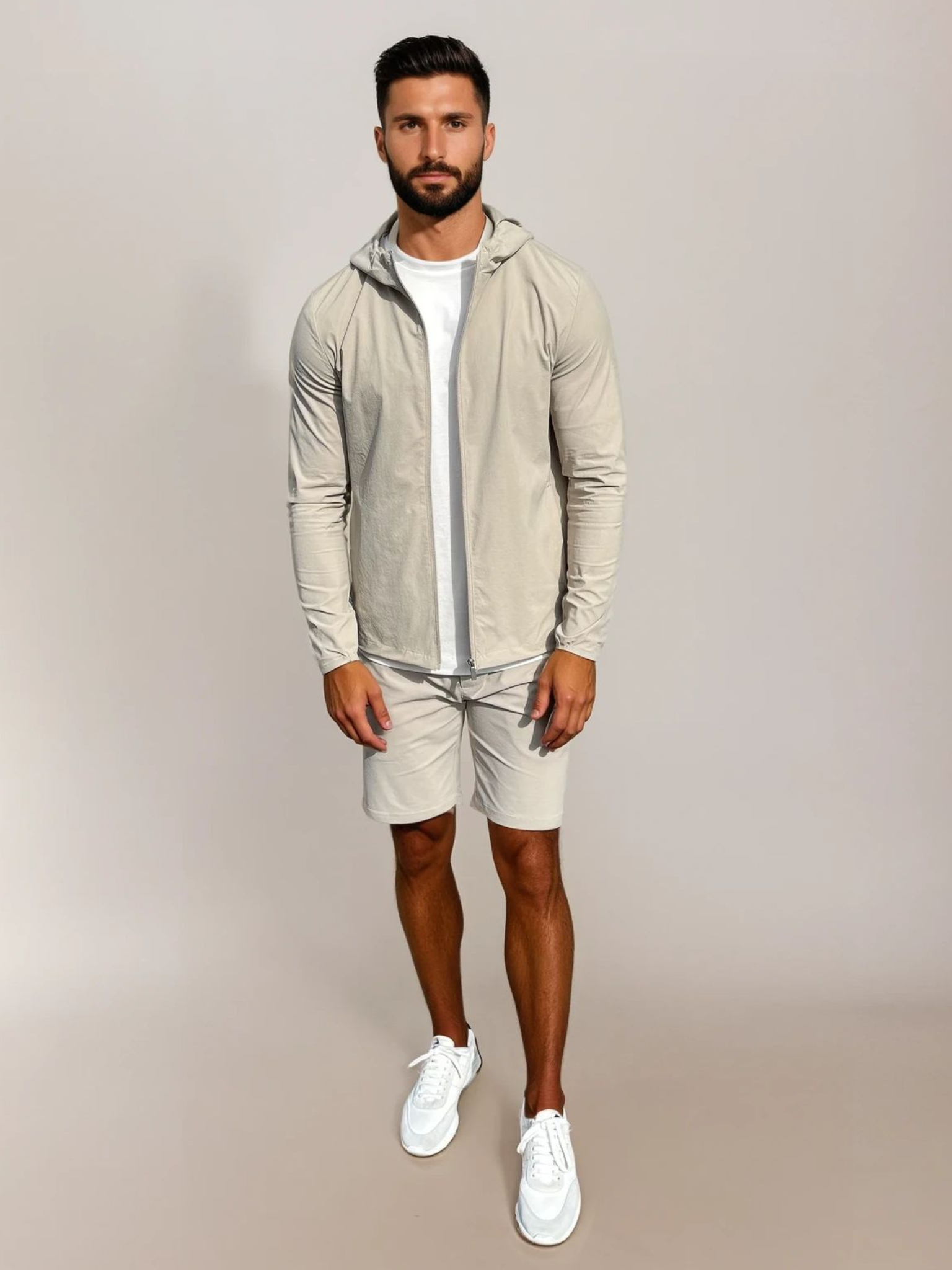 Tech Windbreaker Set - Beige