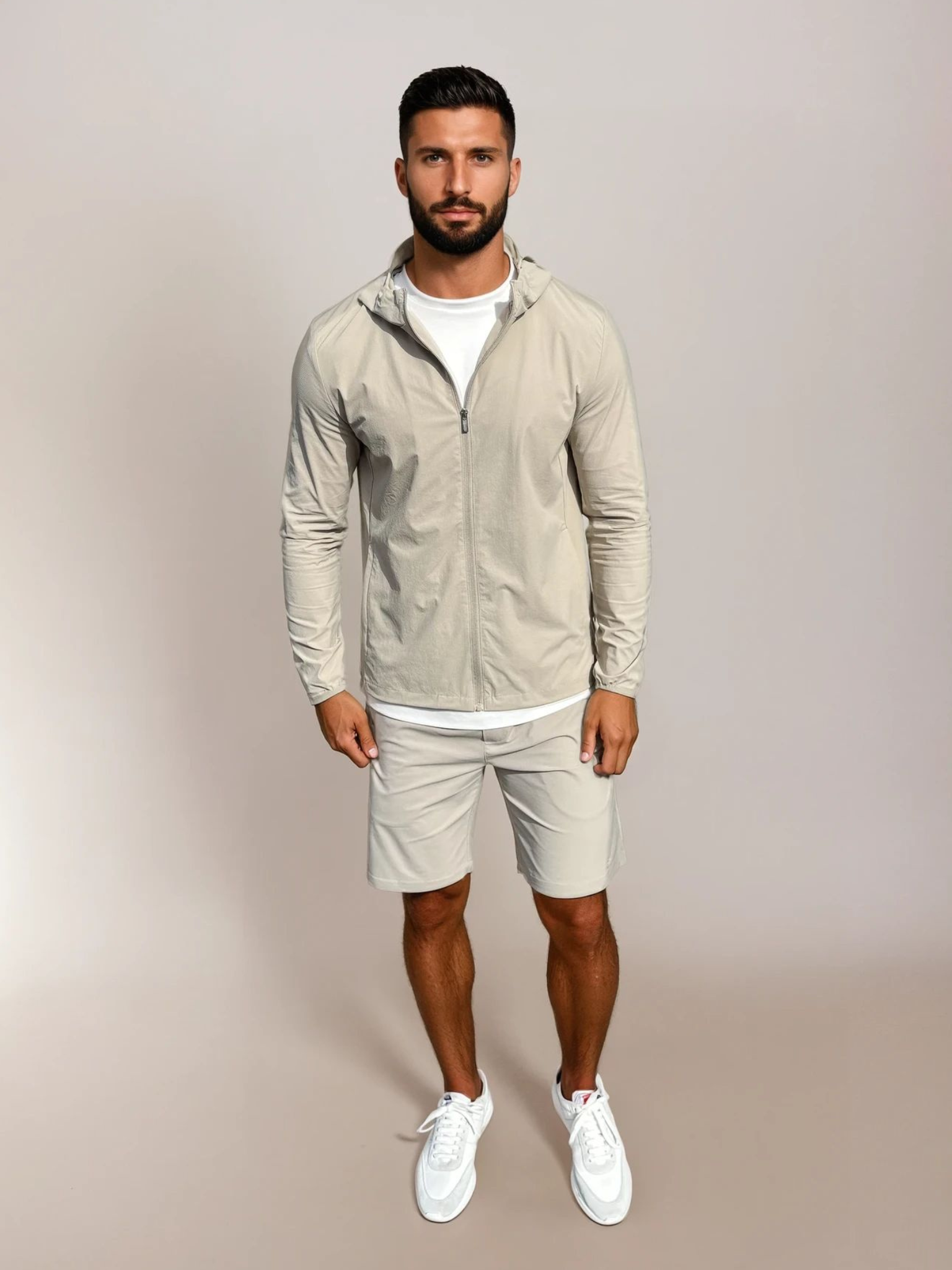 Tech Windbreaker Set - Beige