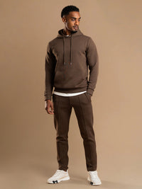 Essential Interlock Hoodie - Brown