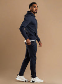 Essential Interlock Hoodie - Navy
