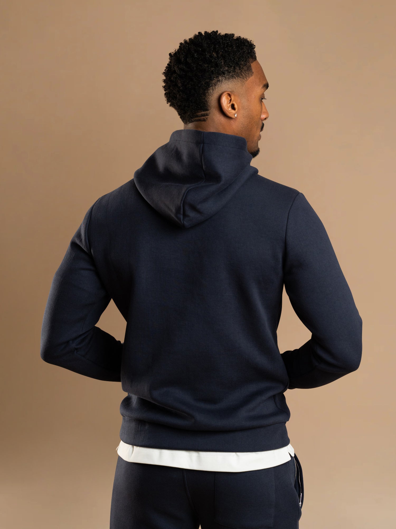 Essential Interlock Hoodie - Navy
