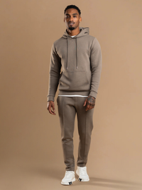 Essential Interlock Hoodie - Taupe