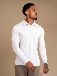 Lux Longsleeve Polo - Beige