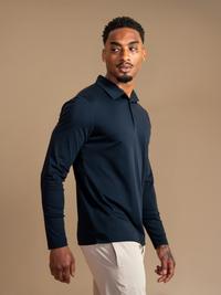 Lux Longsleeve Polo - Navy