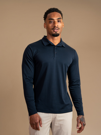 Lux Longsleeve Polo - Navy