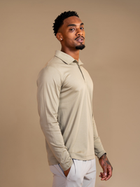 Lux Longsleeve Polo - Olive