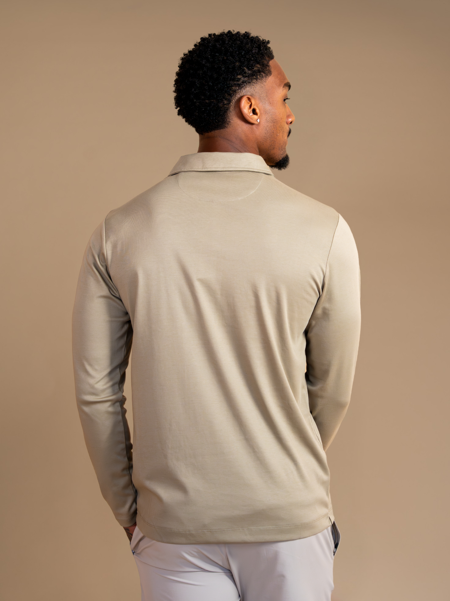 Lux Longsleeve Polo - Olive