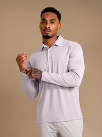 Lux Longsleeve Polo - Ash Rose