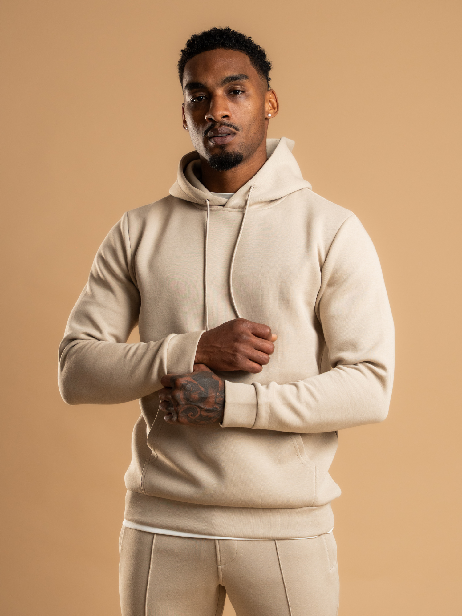 Essential Interlock Hoodie - Beige