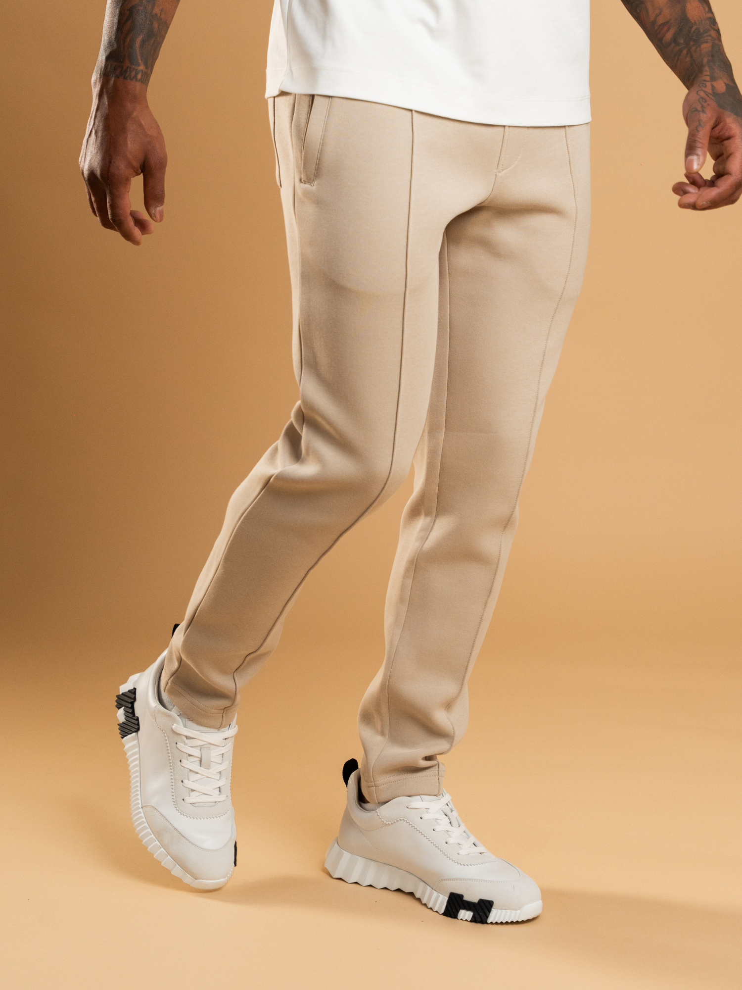 Essential Interlock Jogger - Beige