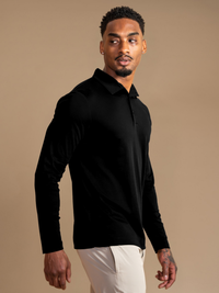 Lux Longsleeve Polo - Black
