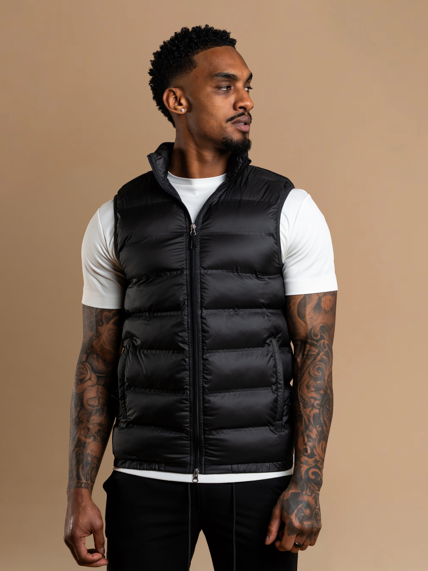Tech Puffer Gilet - Black