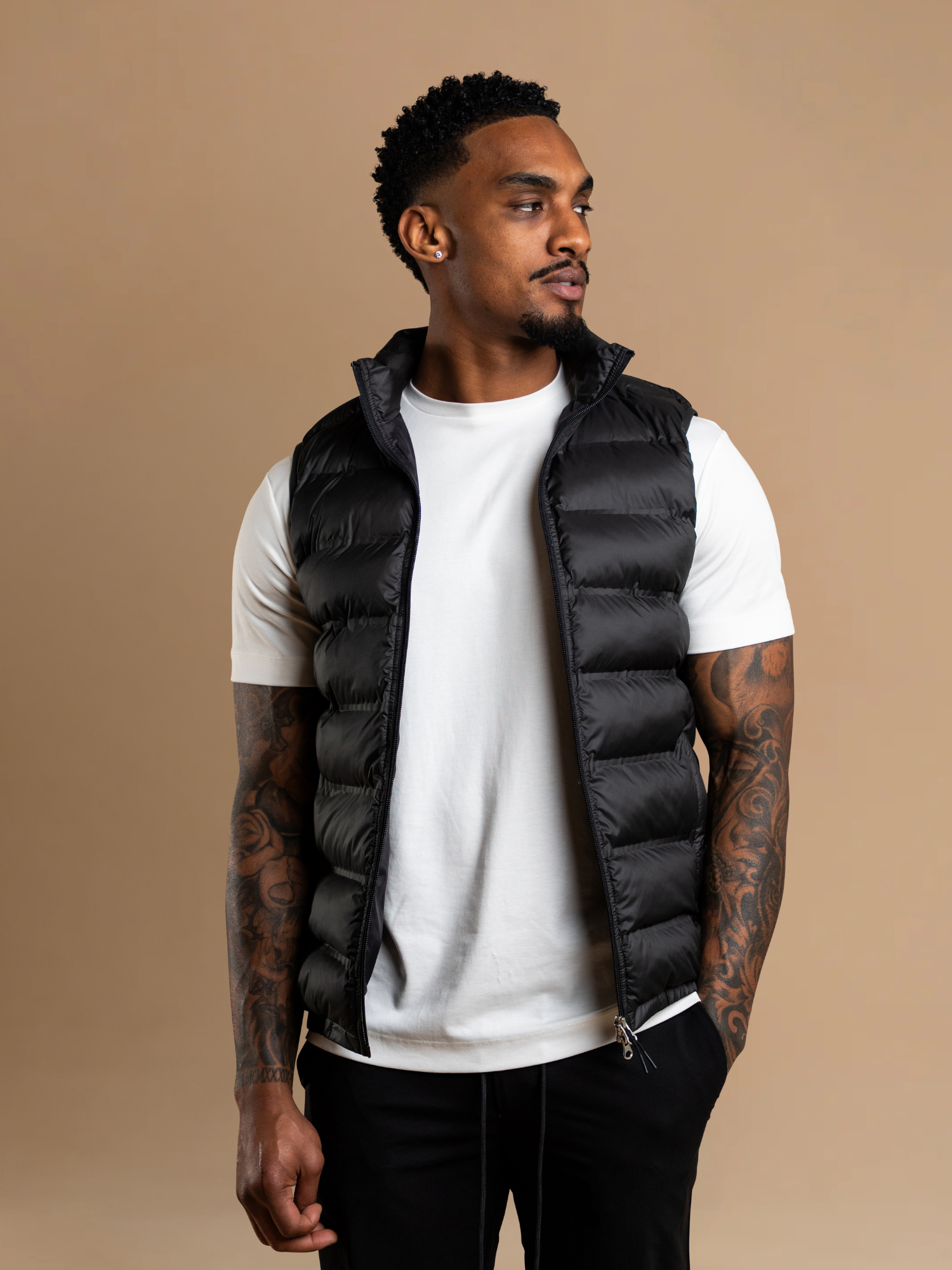 Tech Puffer Gilet - Black