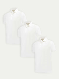 Lux Polo - Mixed 3 Pack - White